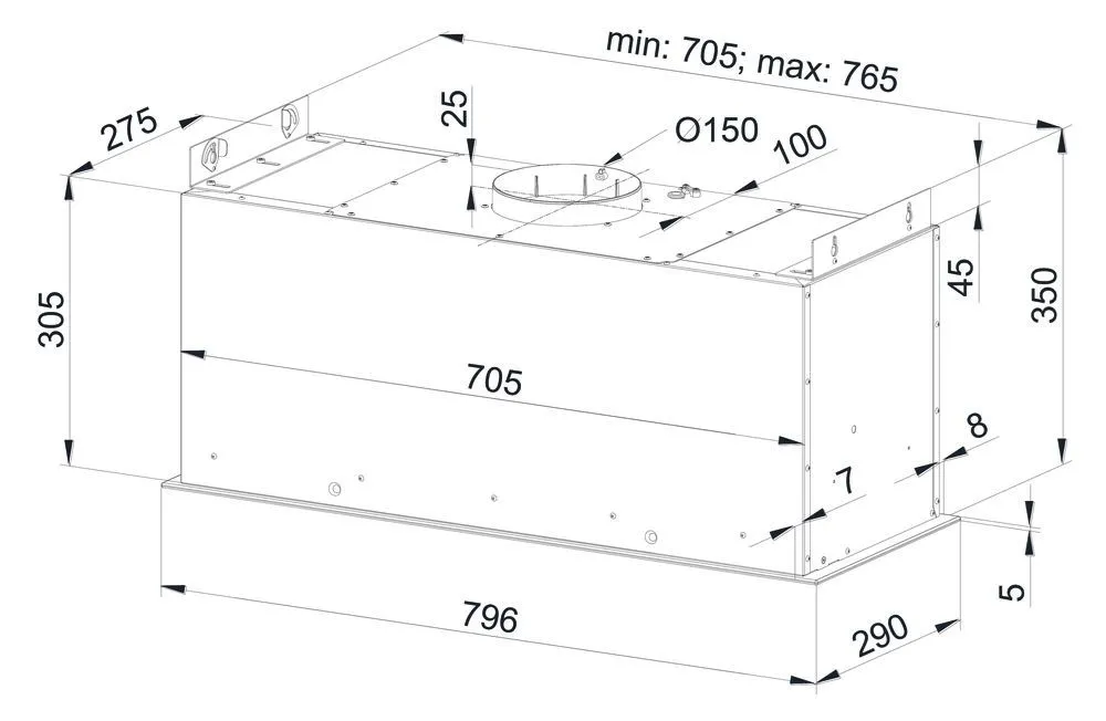 Image FULLY BUILT-IN HOOD KMV8020BLG