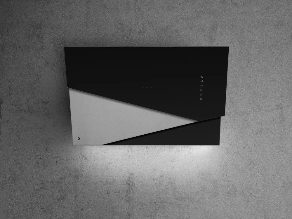 Image Trio Black Inox angled chimney hood (CDP9001CI)