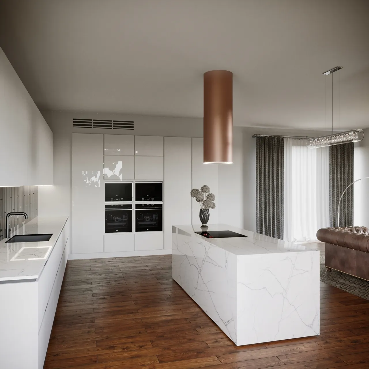 Image Island hood Tubus W Copper (CDW3801R)