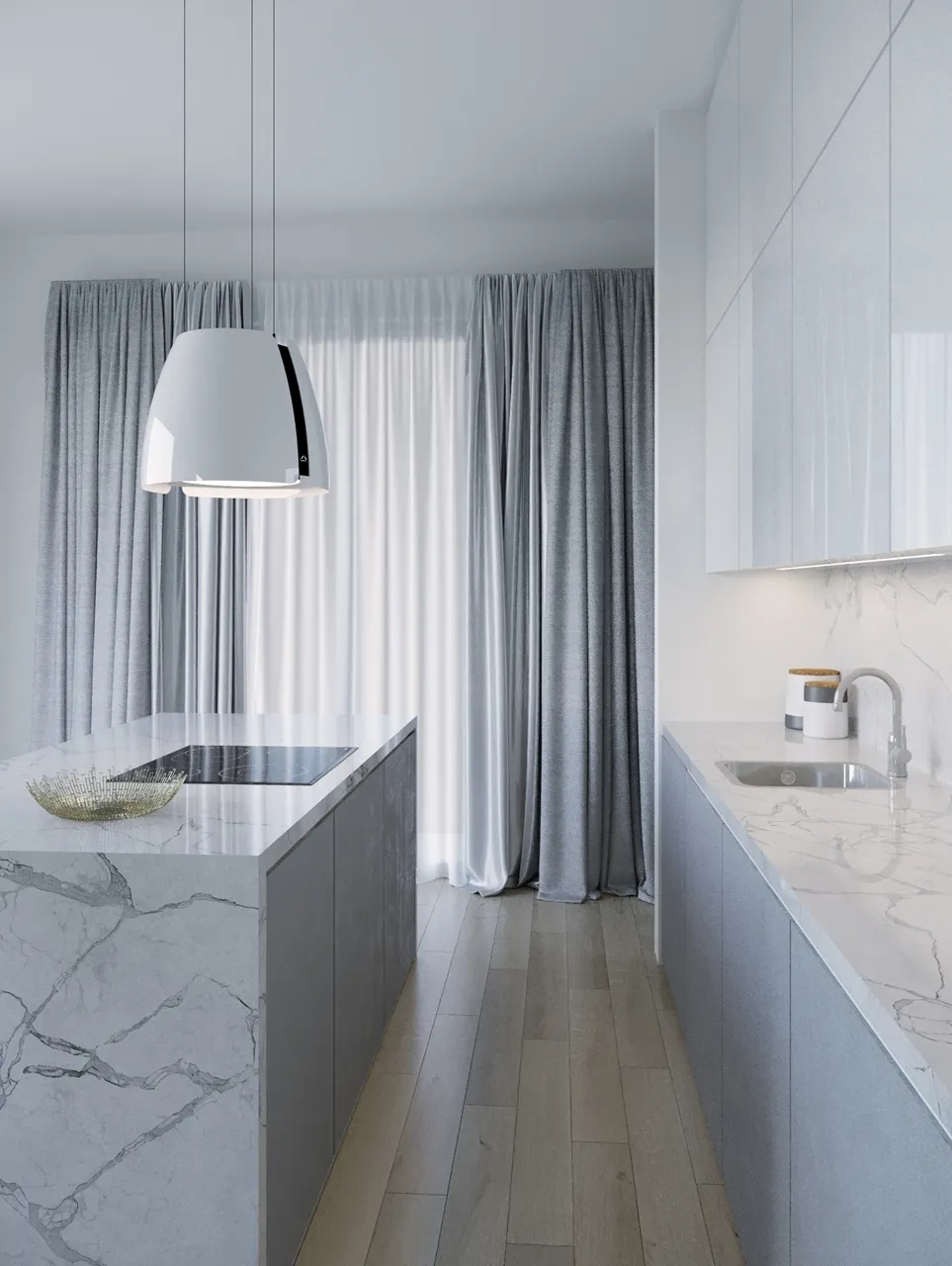 Image Island hood Miss W Glossy White (CDW5001B)