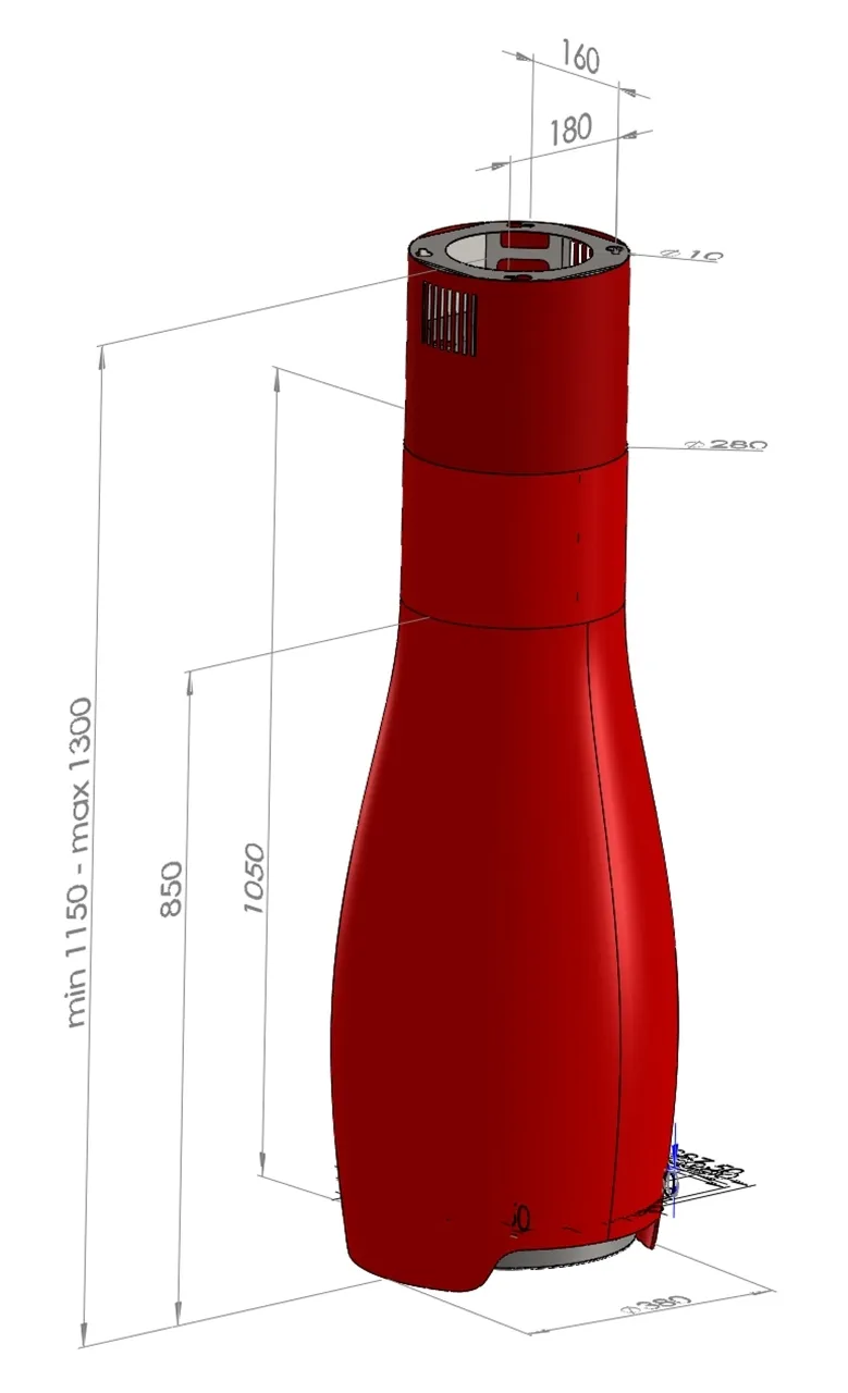 Image Island hood Hydria White (CDW4401B)