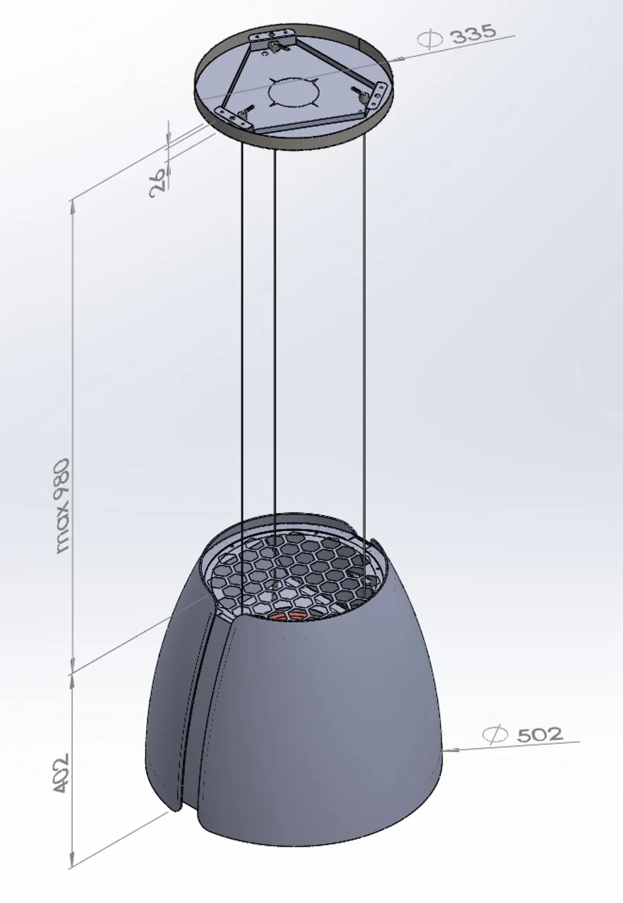 Image Island hood Miss W Glossy White (CDW5001B)