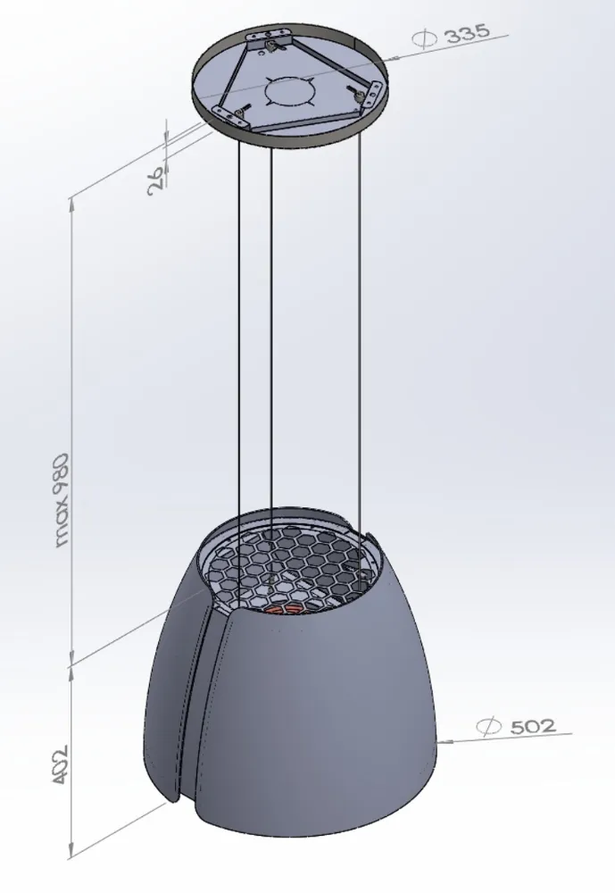 Image Island hood Miss W Glossy White (CDW5001B)