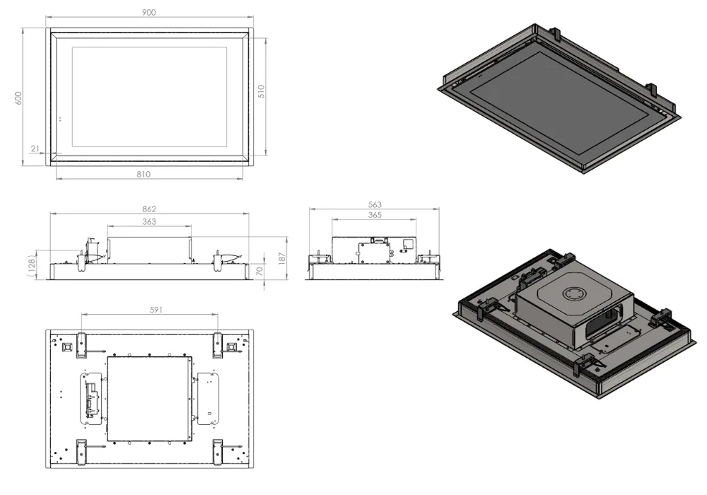 Image Built-in ceiling hood SU Light Black (CDS9001C)