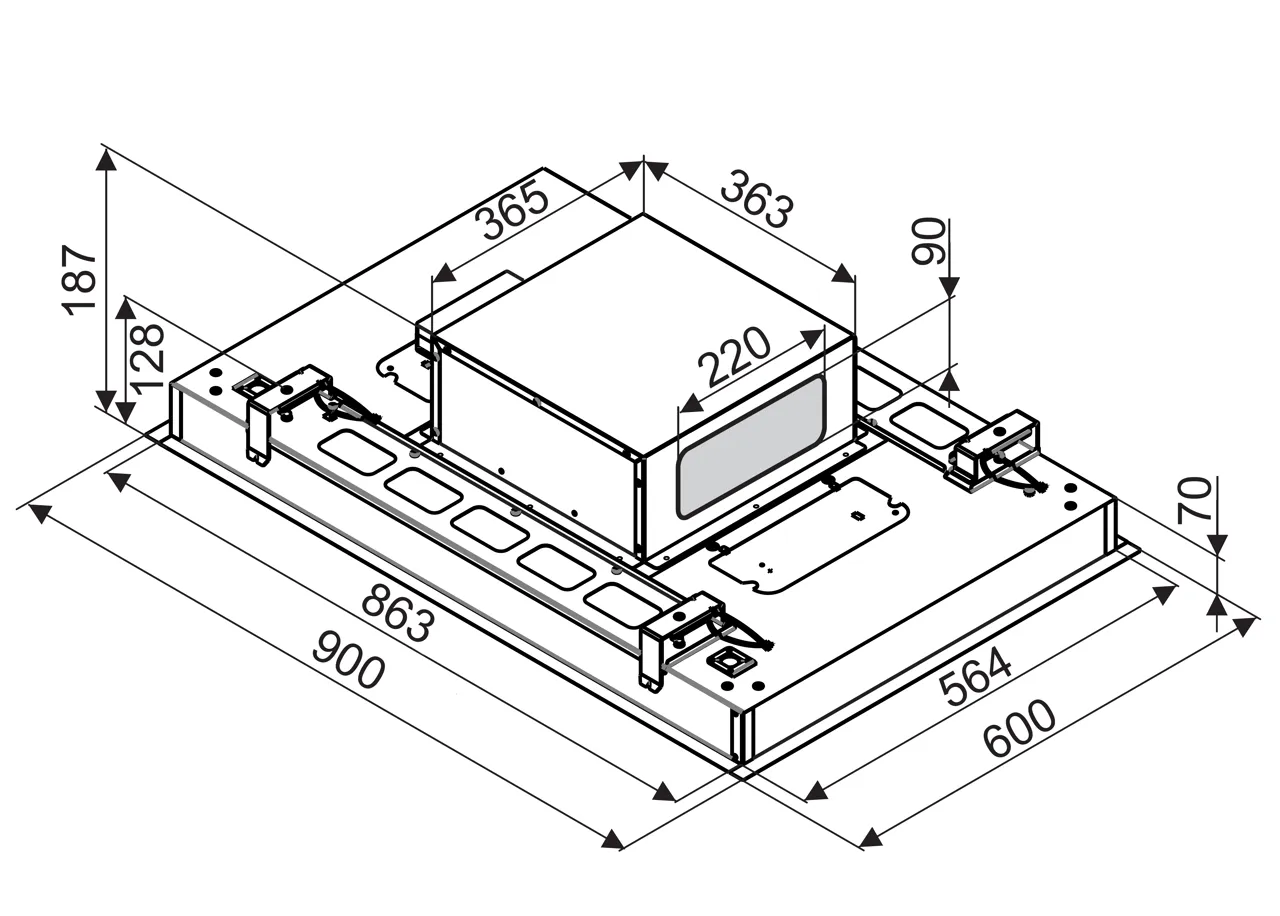 Image Built-in ceiling hood SU Frame White (CDS9002B)