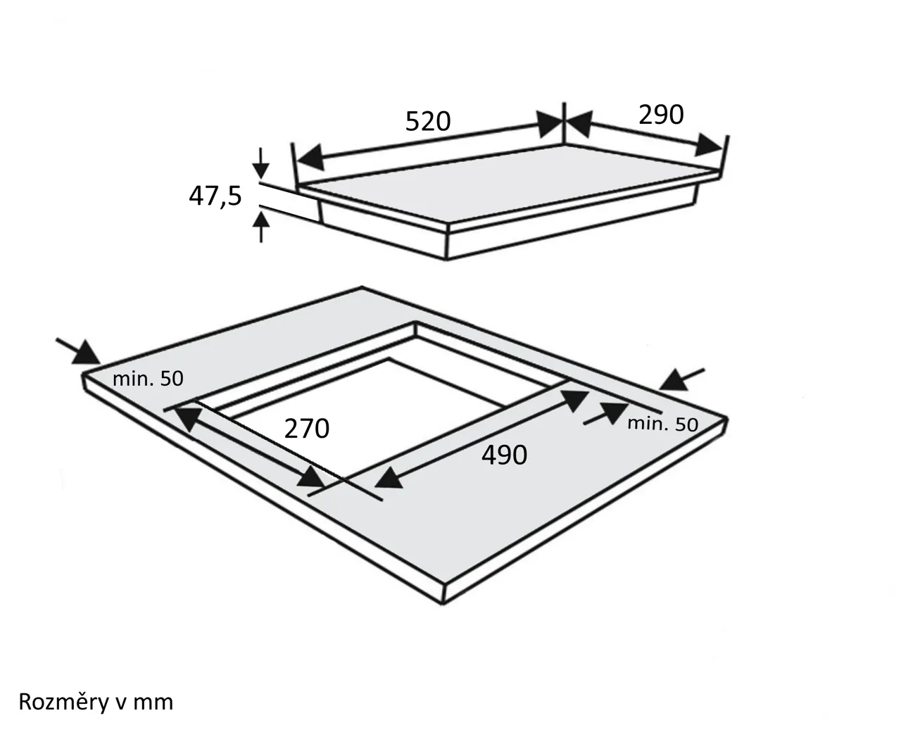 Image DESKA SKLOKERAMICKÁ KPV3000B