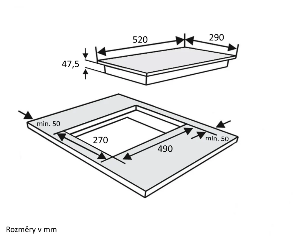 Image DESKA SKLOKERAMICKÁ KPV3000B