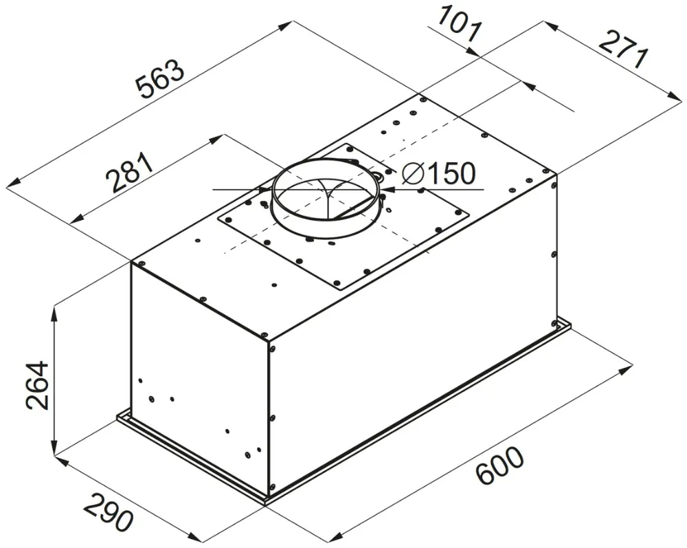 Image FULLY BUILT-IN HOOD KOV6600BLG
