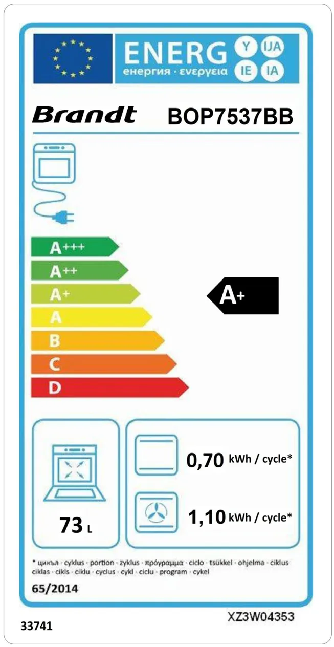 Image OVEN BOP7537BB