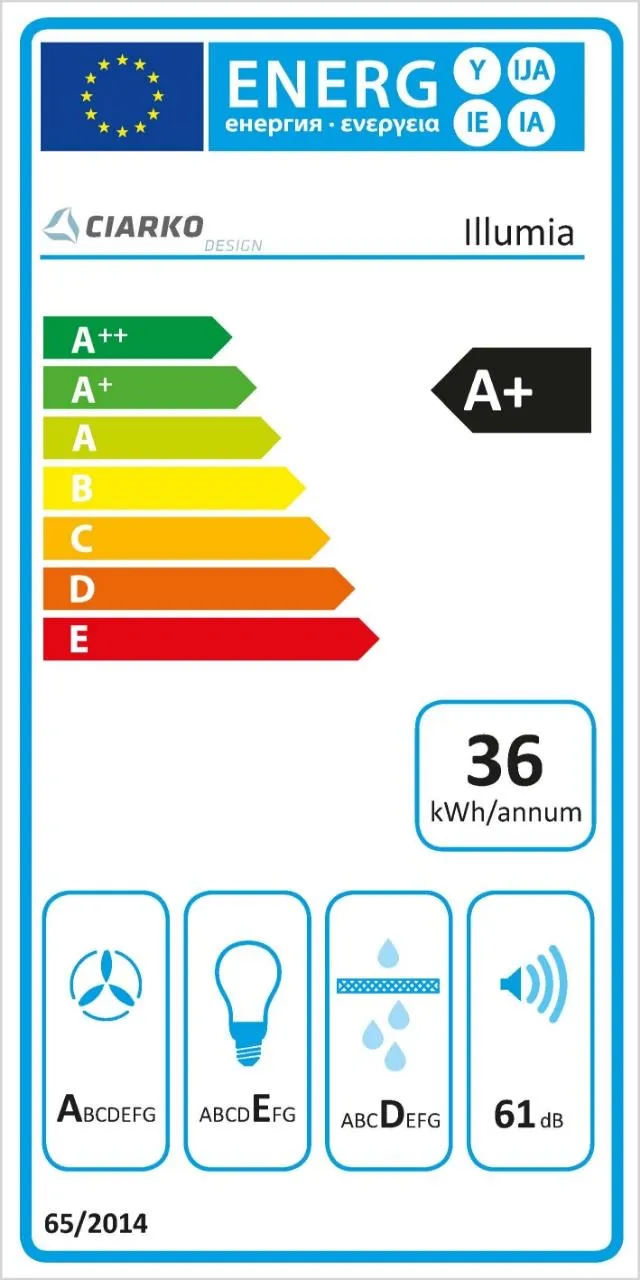 Image Illumia Black chimney hood (CDP9002C)