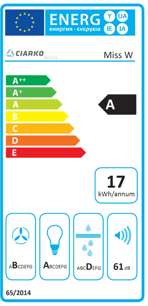 Image Island hood Miss W Glossy White (CDW5001B)