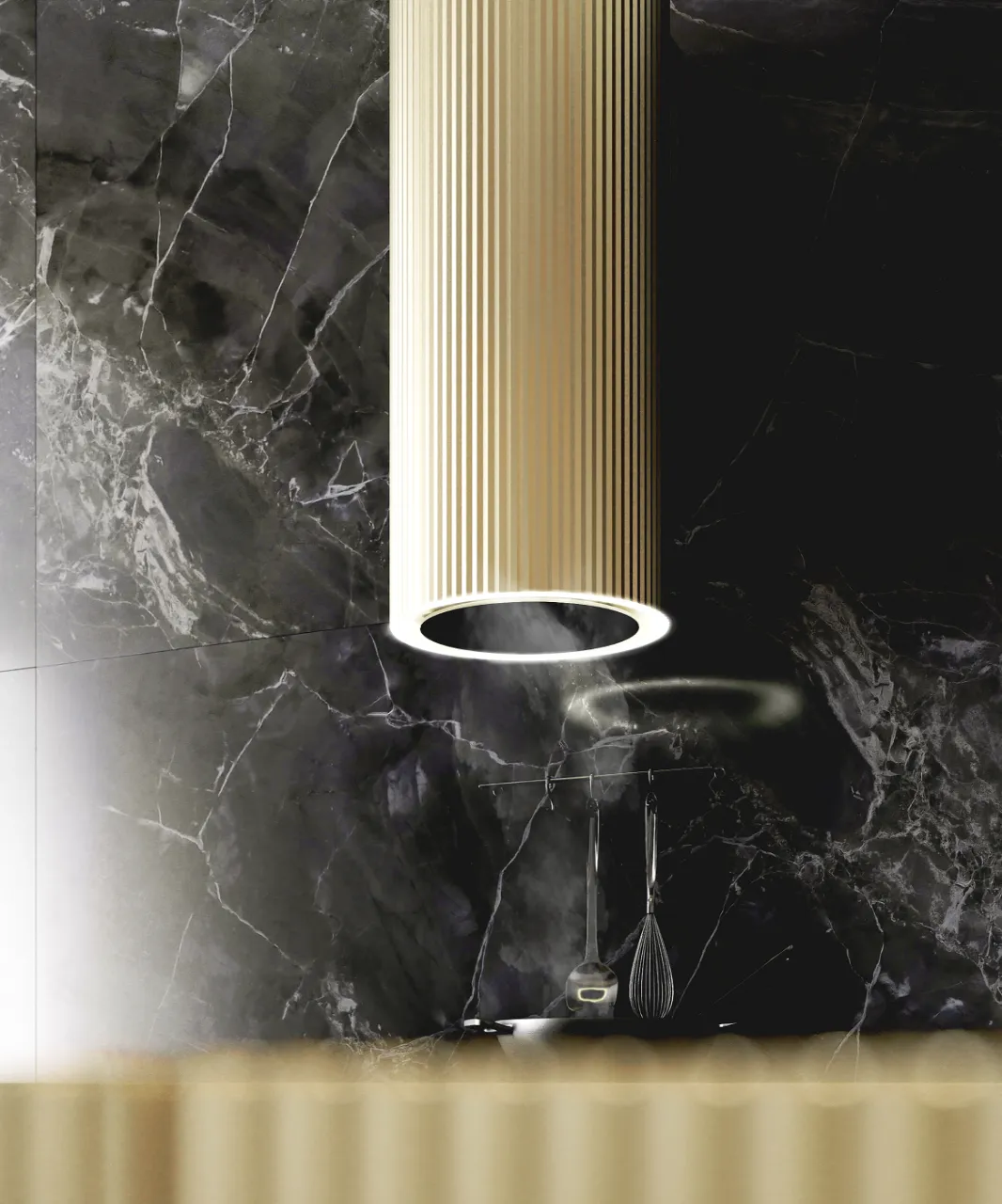 Image Chimney hood Monogram Gold (CDP3802Z)