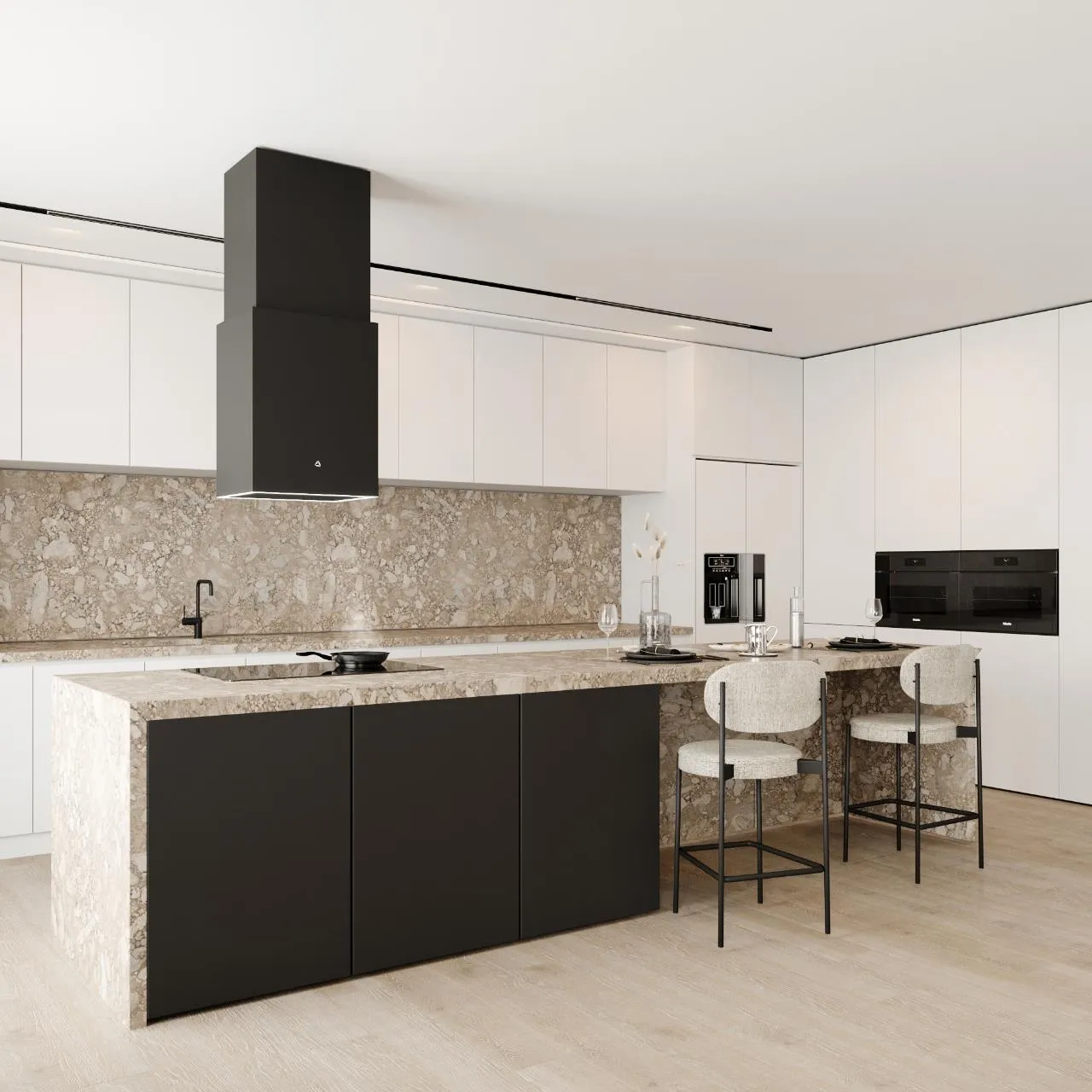 Image Island hood Cube W Black (CDW4001C)