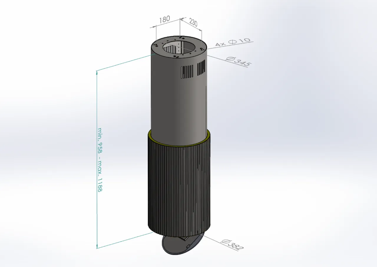 Image Island hood Monogram W White (CDW3802B)