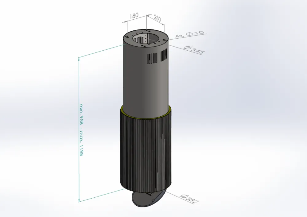 Image Island hood Monogram W Black (CDW3802C)