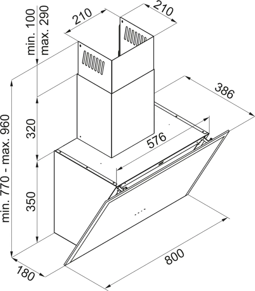 Image CHIMNEY HOOD KOS8301BLG