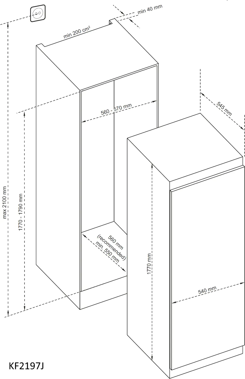 Image BUILT-IN FREEZER KF2197J