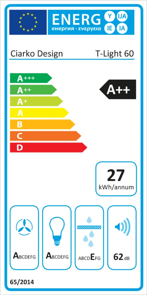 Image Chimney hood T-Light Black 60 (CDT6002C)