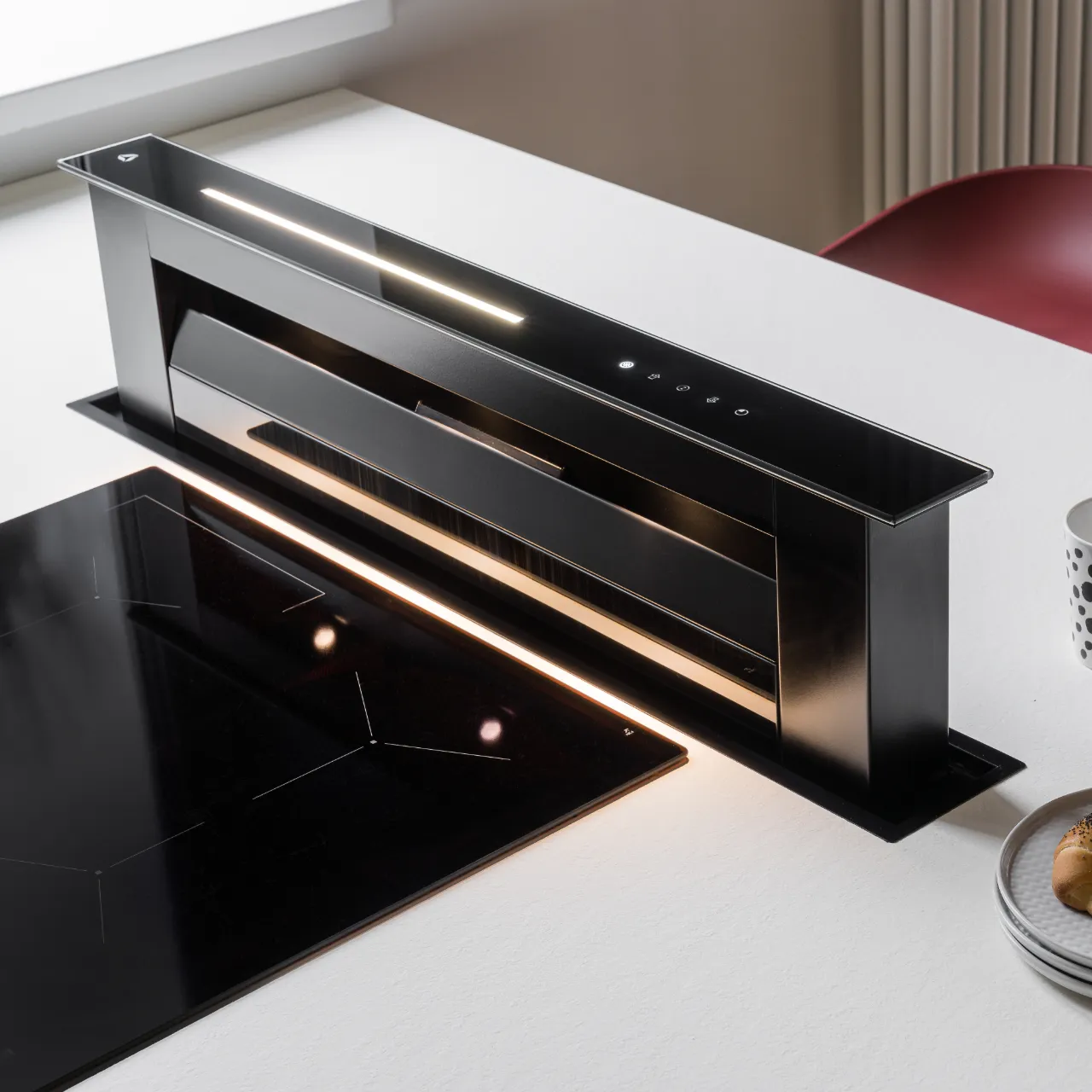 Image Worktop hood MOONDRAFT 90 Black CDB9001CC