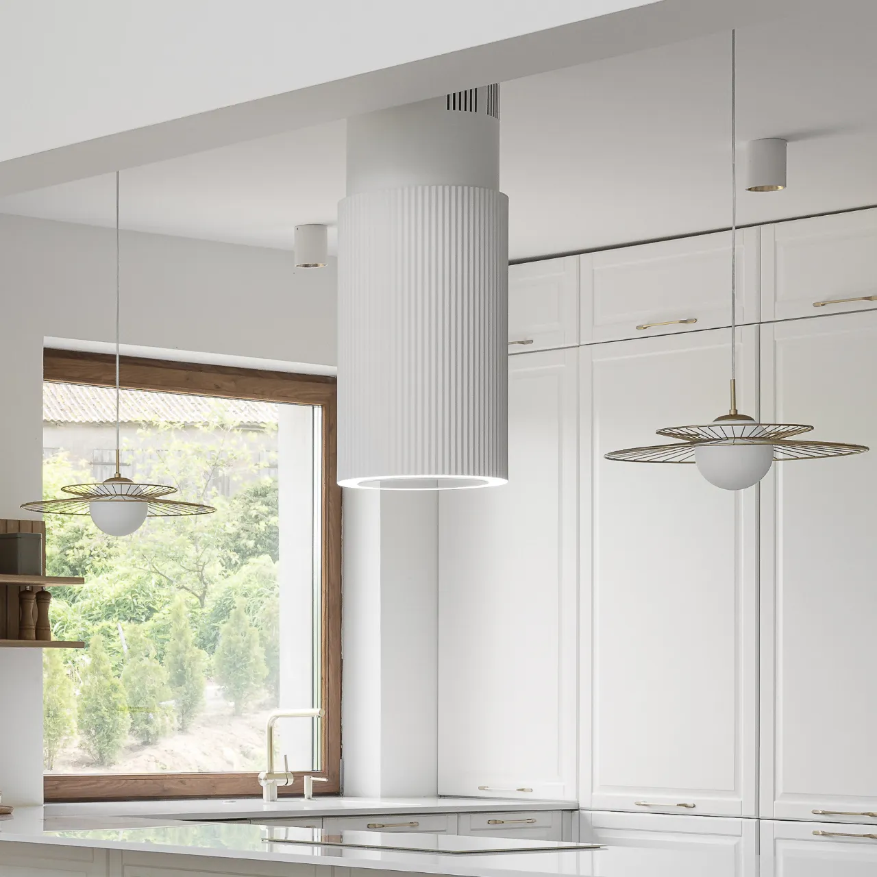 Image Island hood Monogram W White (CDW3802B)