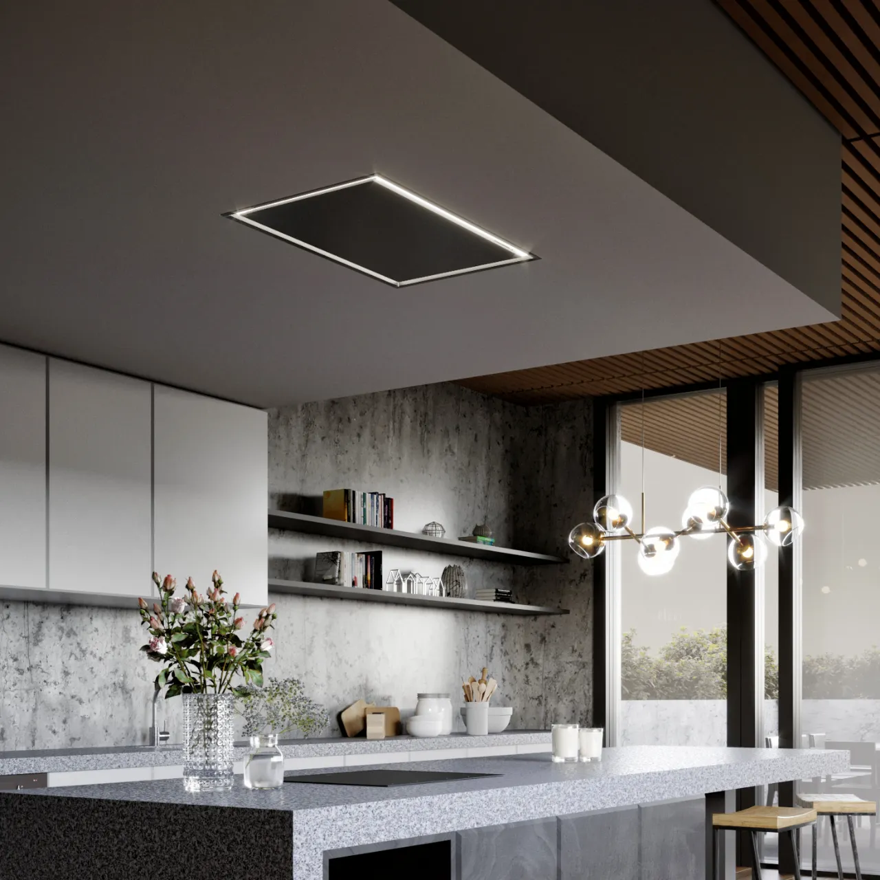 Image Built-in ceiling hood SU Frame Black (CDS9002C)