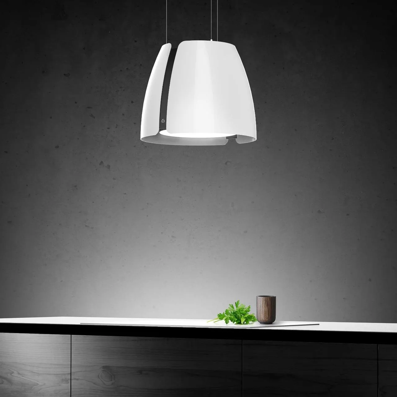 Image Island hood Miss W Glossy White (CDW5001B)