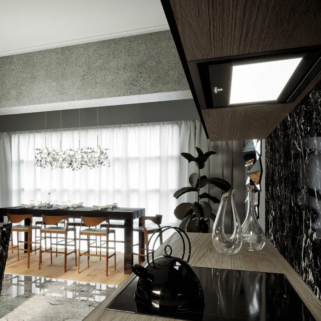 Image Built-in kitchen hood SU Mini 74 Black (CDZ7402C)