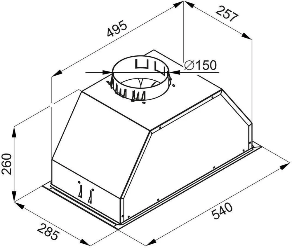 Image FULLY BUILT-IN HOOD BHG2552B