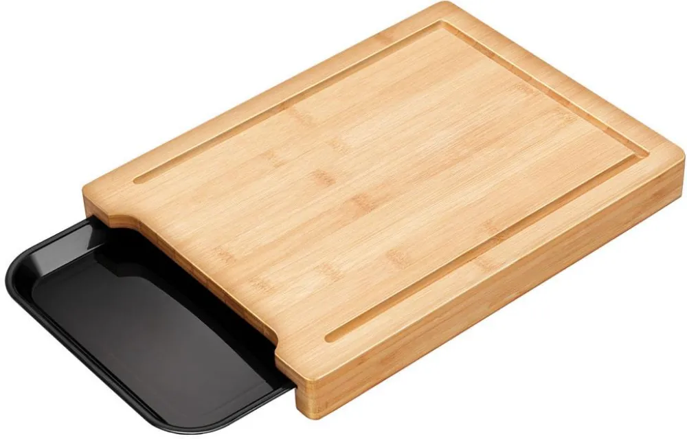 Bamboo cutting board with tray KLUGE Smile SDB-5