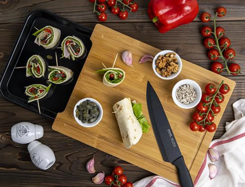 Bambusové prkénko s táckem KLUGE Smile SDB-5