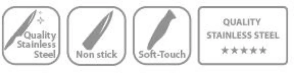 Sada nožů v bambusovém boku KLUGE Smile SNS-5