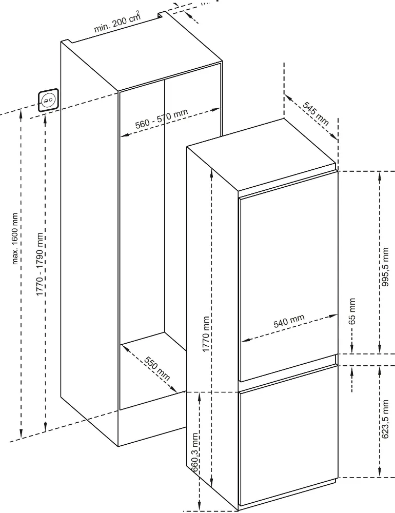 Image BUILT-IN REFRIGERATOR KCN2256J