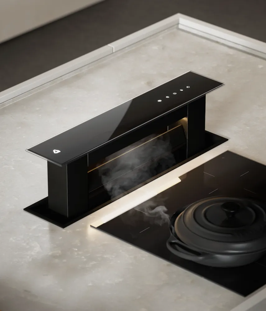 Worktop hood MOONDRAFT 60 Black CDB6001CC