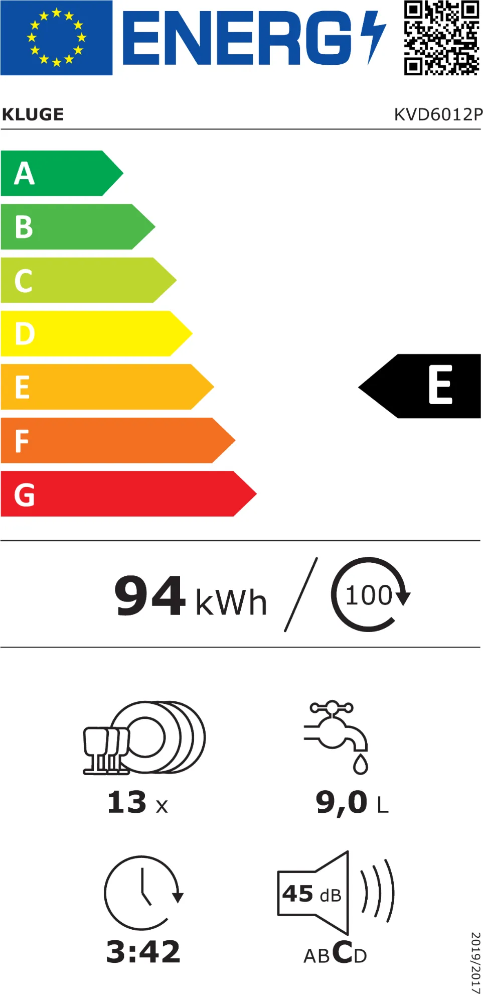 Image BUILT-IN DISHWASHER KVD6012P