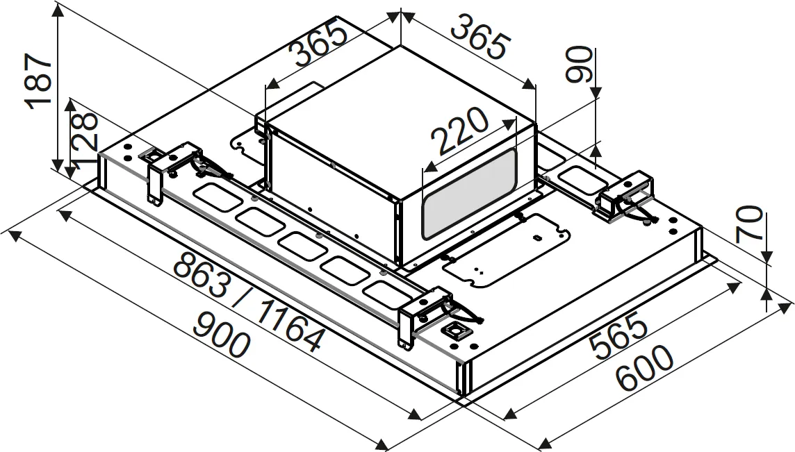 Image BUILT-IN CEILING HOOD DHL2993W