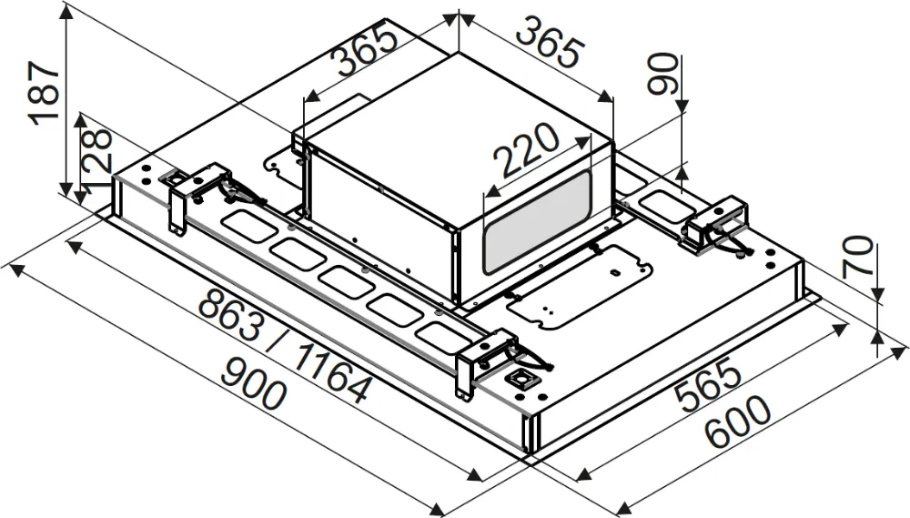Image BUILT-IN CEILING HOOD DHL2993W