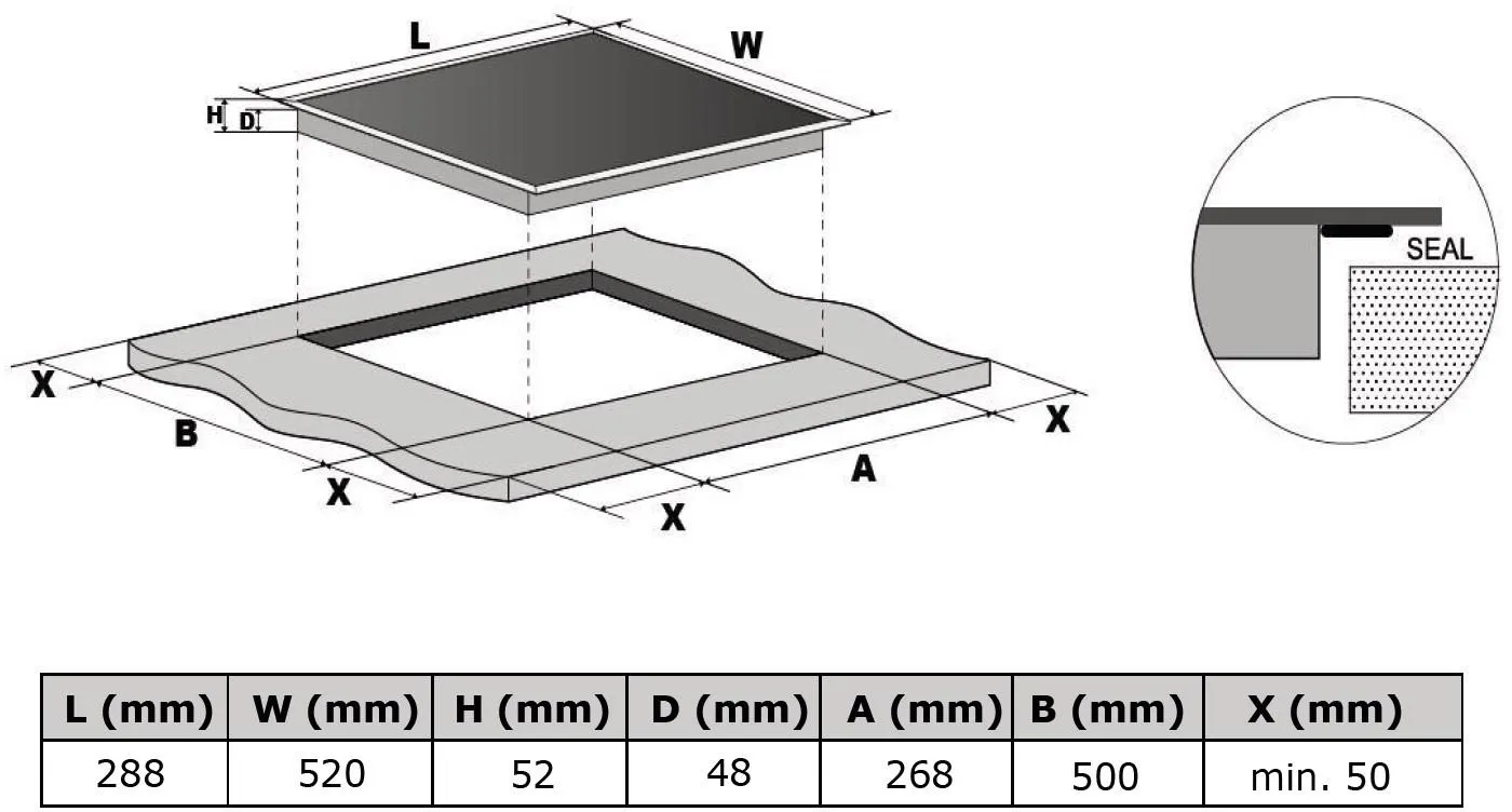 Image VITROCERAMIC HOB KPV3001B