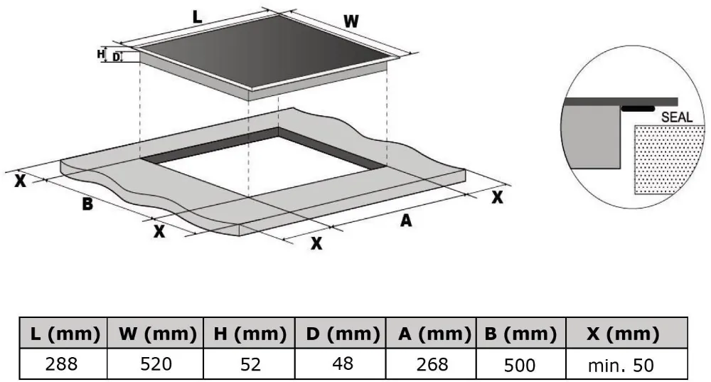 Image VITROCERAMIC HOB KPV3001B