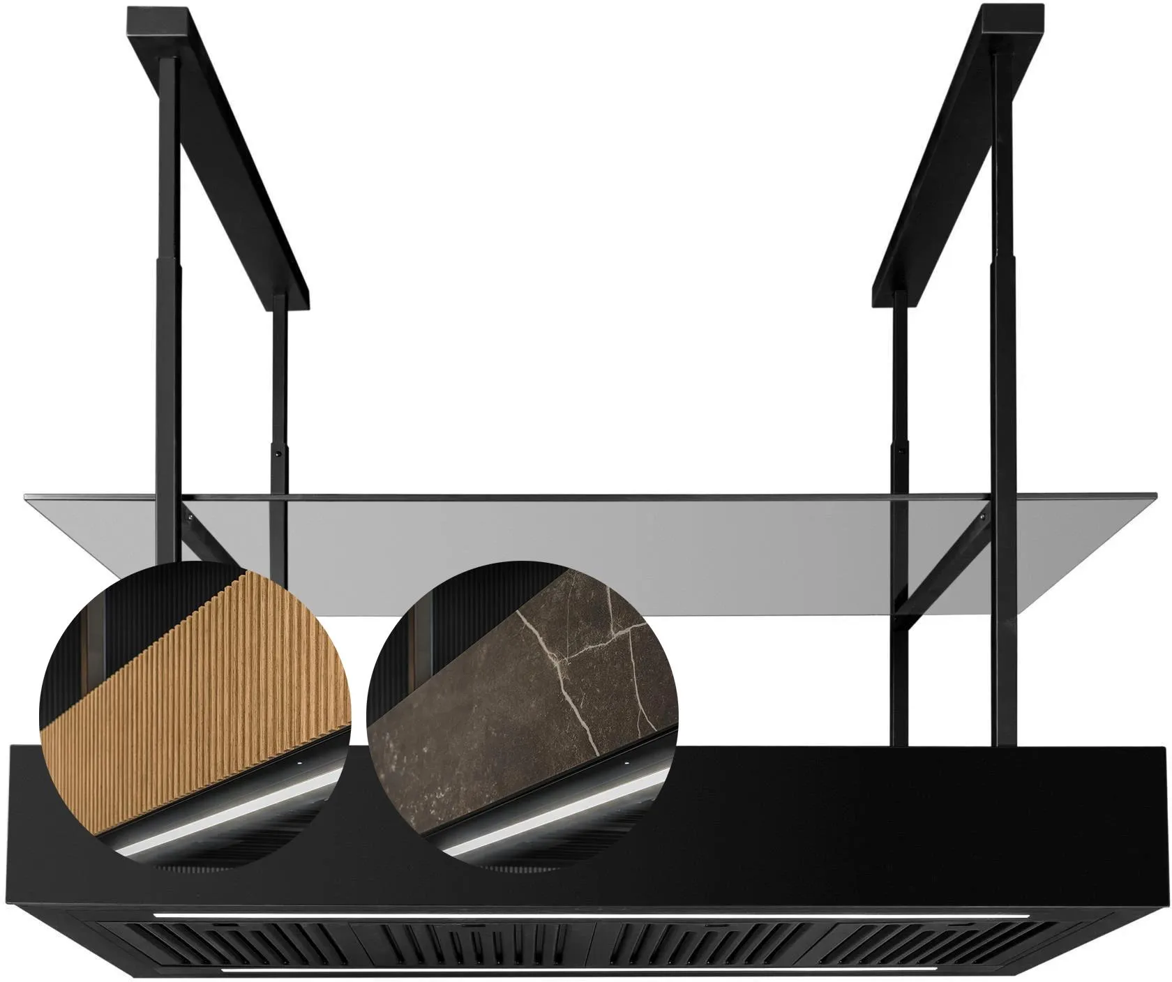 Image Island hood MINIMAL 1.90P Black CDW901C+P