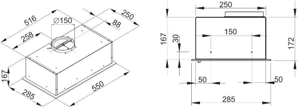 Image FULLY BUILT-IN HOOD KOV6150WHG