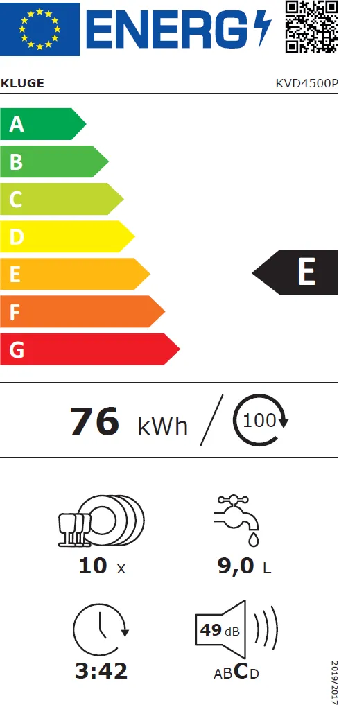 Image BUILT-IN DISHWASHER KVD4500P
