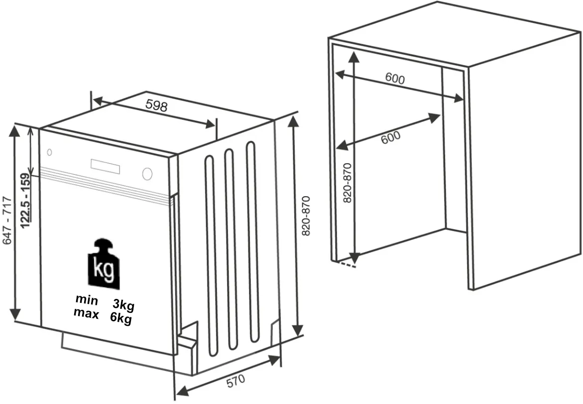 Image BUILT-IN DISHWASHER KVD6012B