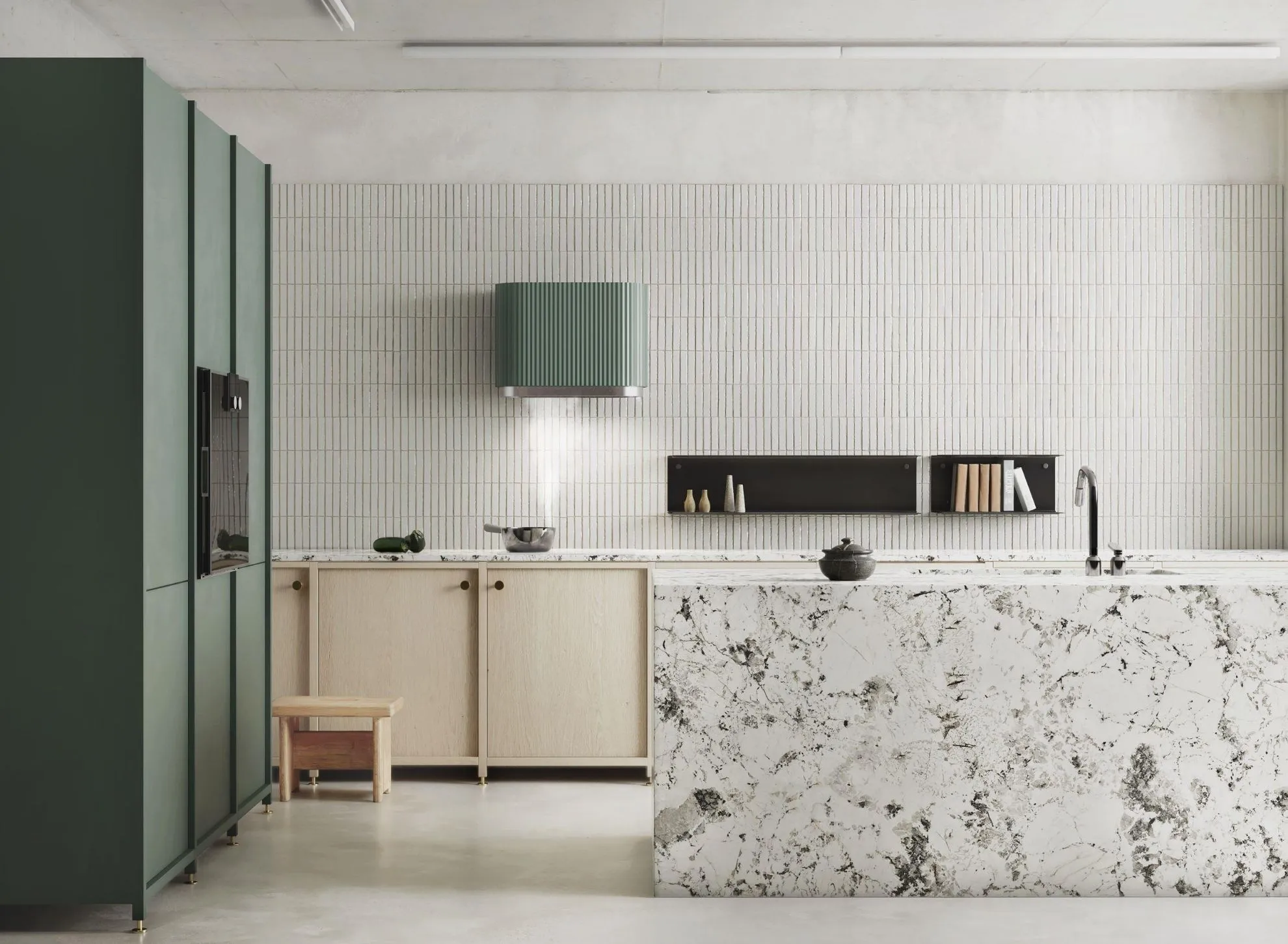 Image Chimney hood MONO 60 Green CDP6003GR