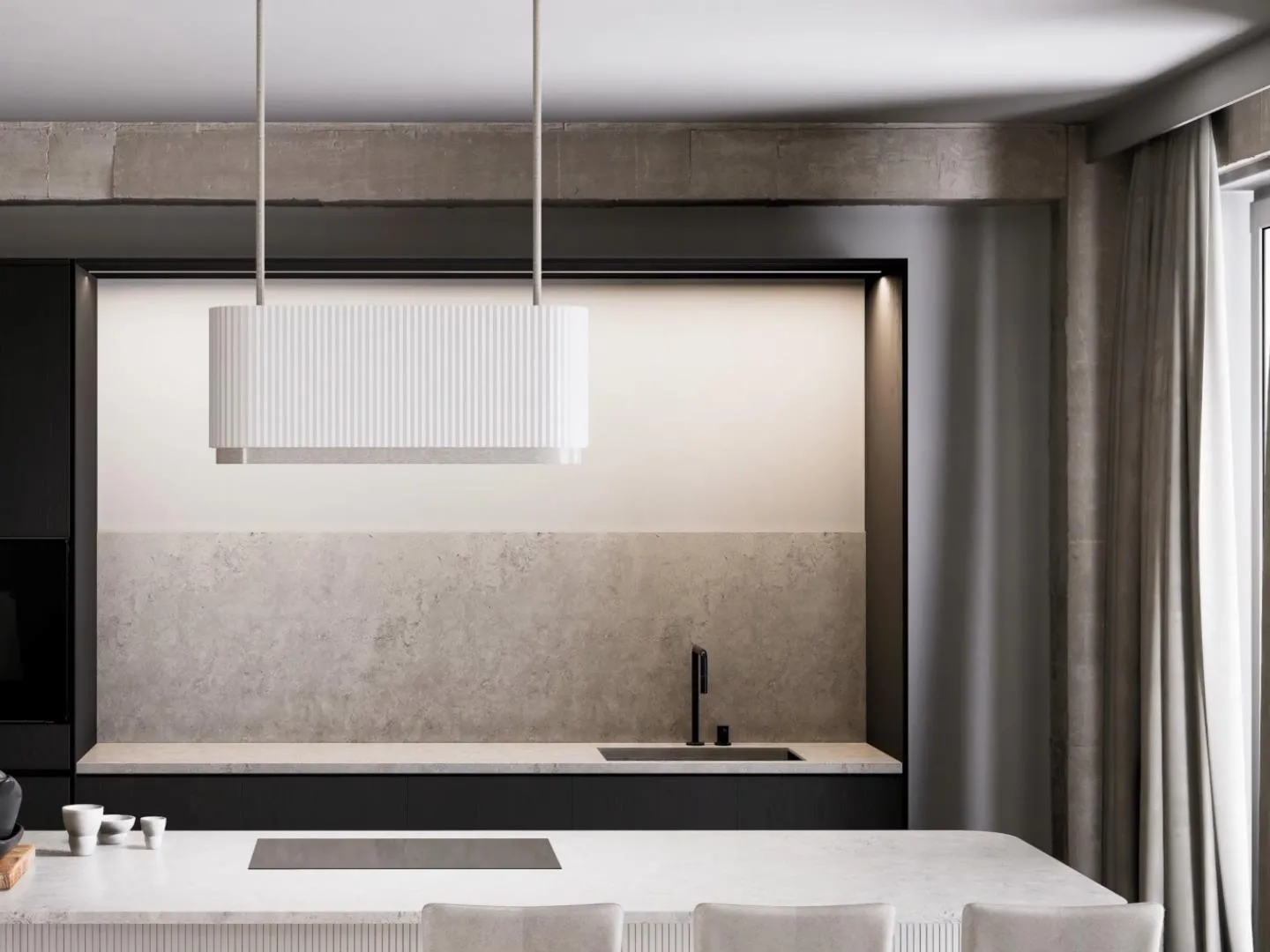 Image Island hood MONO W White CDW9001W