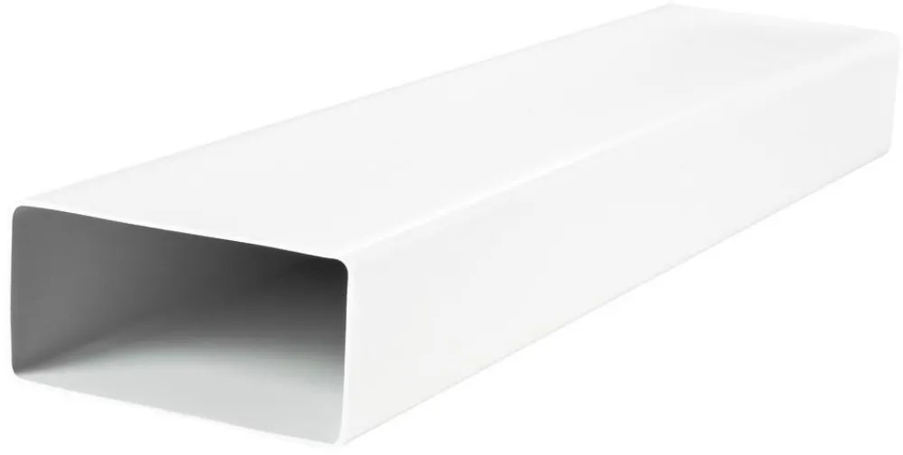 Flat channel 220x90 mm, length 1.0 m, white