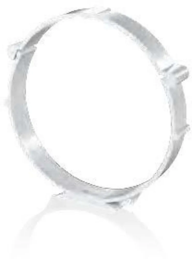 Fixing bracket for circular pipe 150 mm, white