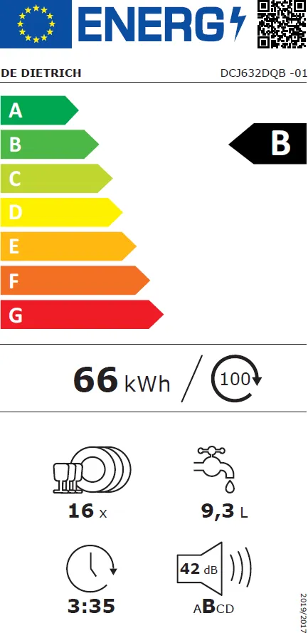 Image BUILT-IN DISHWASHER DCJ632DQB