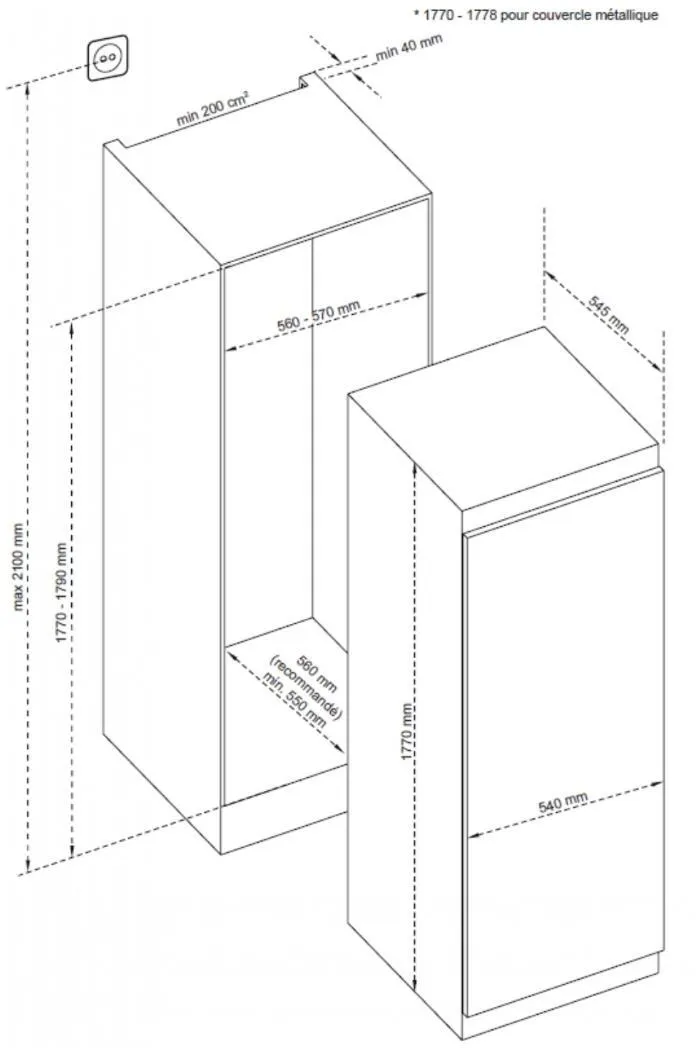 Image REFRIGERATOR BIL1770EB