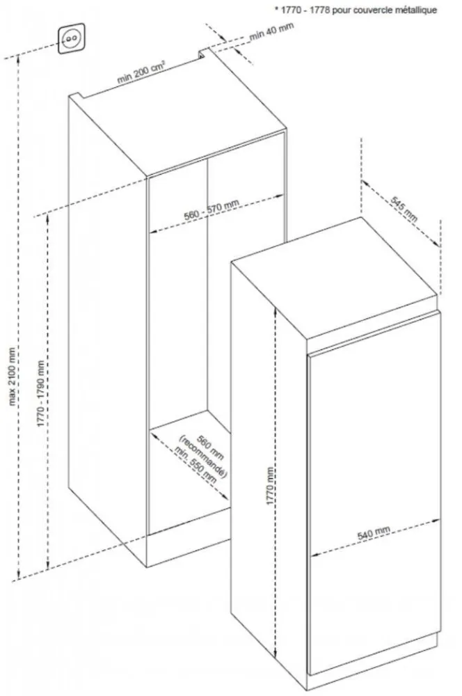 Image REFRIGERATOR BIL1770EB