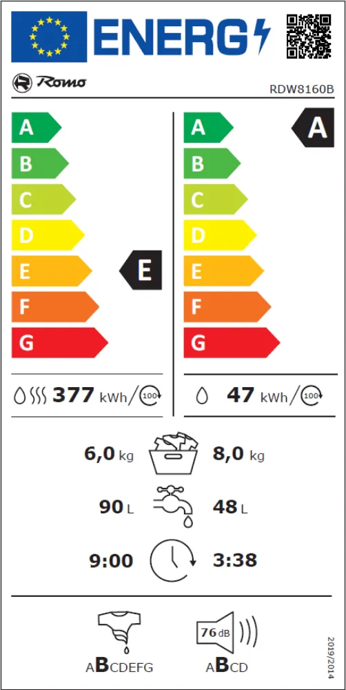 Image WASHER-DRYER RDW8160B